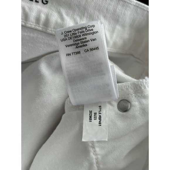 J.‎ Crew Slim Wide Leg Jeans  Women's Size 31   White Denim - Picture 11 of 14